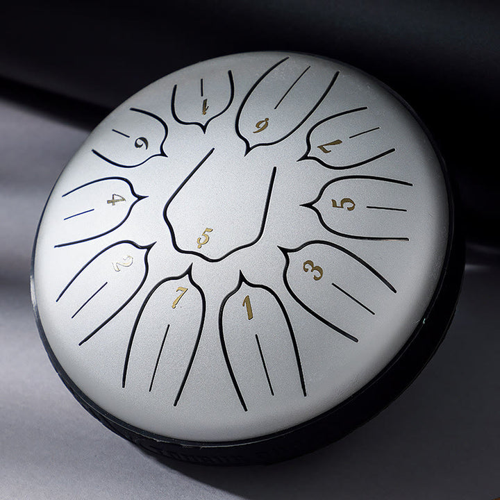 Buddha Stones Steel Tongue Drum Sound Healing Meditazione Yoga Lotus Drum Kit 11 Note 6 Pollici