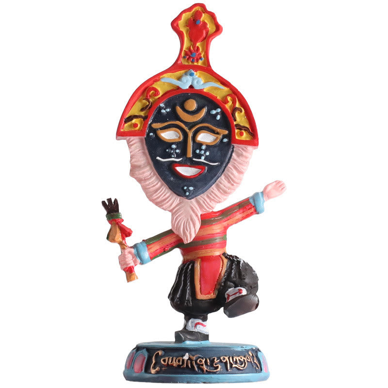 Buddha Stones Tibetan Opera Maschera Viso Marionetta Casa Ufficio Auto Decorazione Ornamento