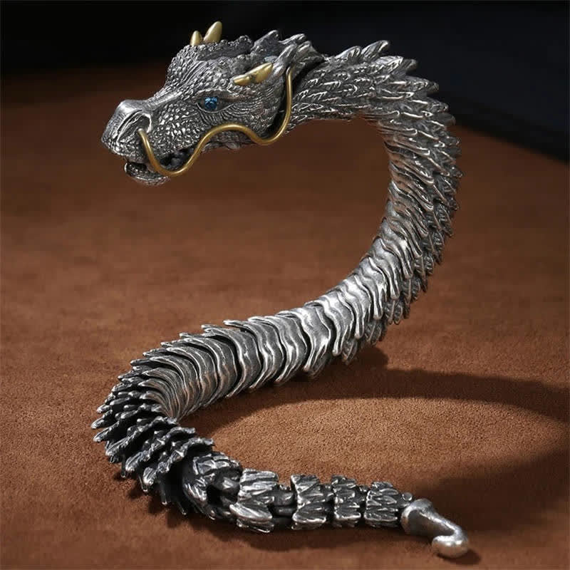 Braccialetto a catena con amuleto fatto a mano con drago nordico Buddha Stones , protezione dalla fortuna