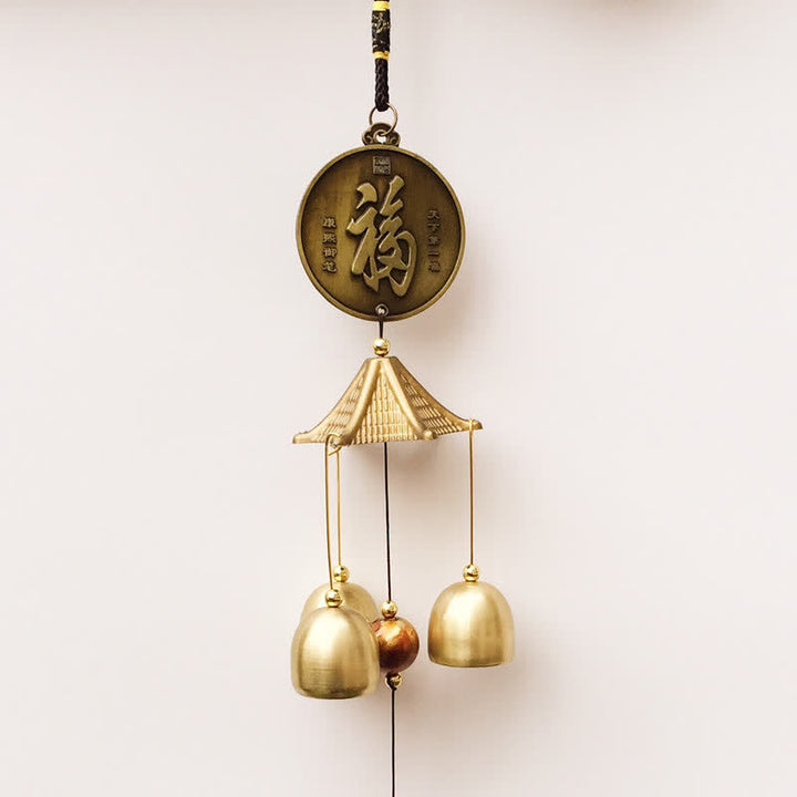 Buddha Stones Benedizione Lettera Elefante Bagua Moneta di Buon Auspicio Appeso al Muro Campanello Campana Decorazione per la Casa Fatta a Mano