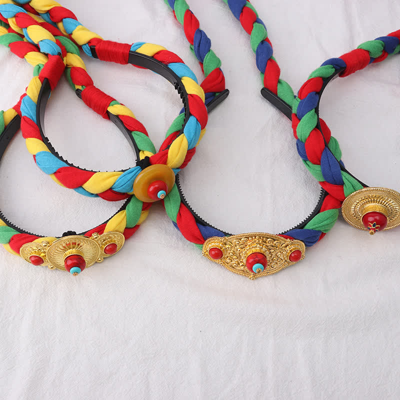 Perline colorate tibetane per capelli, decorazione per capelli, accessori per capelli - image 0