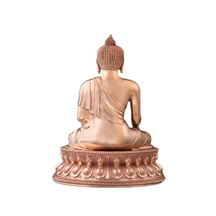 Statua di Buddha Gautama Shakyamuni in rame, decorazione per la casa