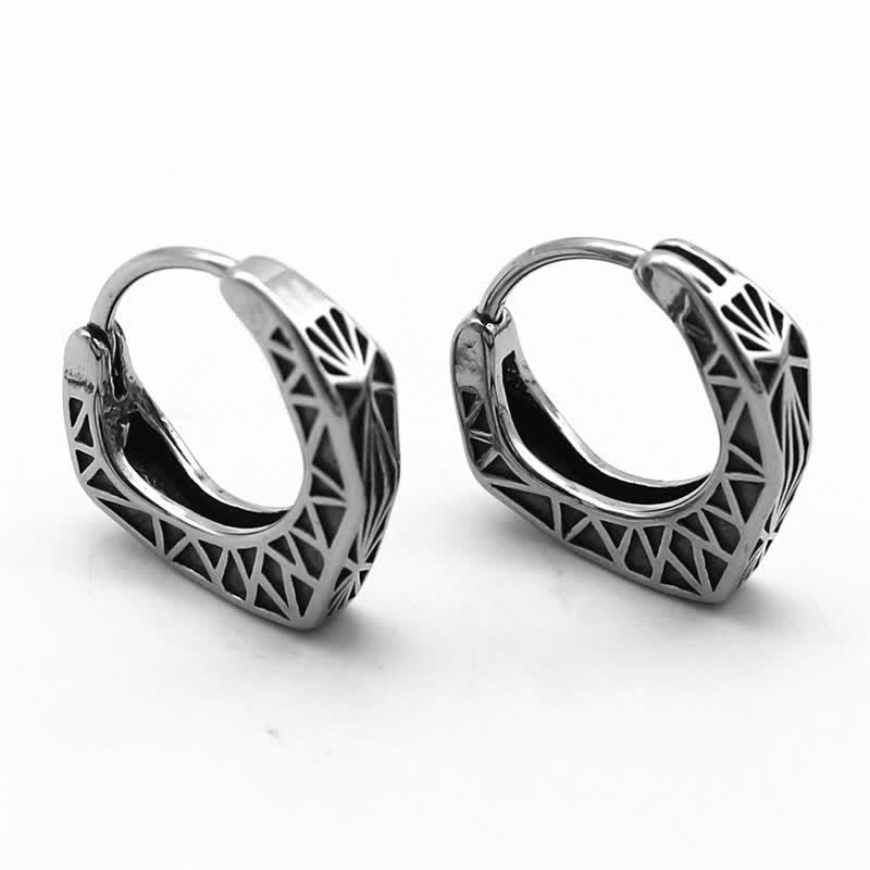 Orecchini Viking Hoop Titanium Steel Balance