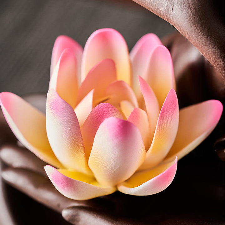 Buddha Stones Lotus Bergamotto Bruciatore di incenso curativo
