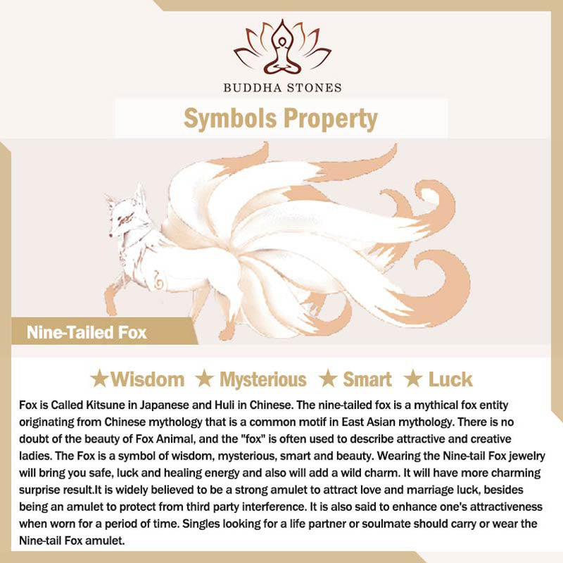 Buddha Stones Volpe a nove code Liuli Cristallo curativo Meditazione Bruciatore di incenso