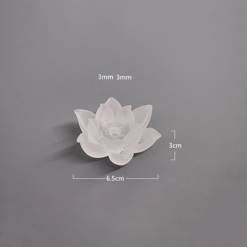 Buddha Stones Mini Lotus Liuli Cristallo Guarigione Meditazione Bastoncino Bruciatore di Incenso