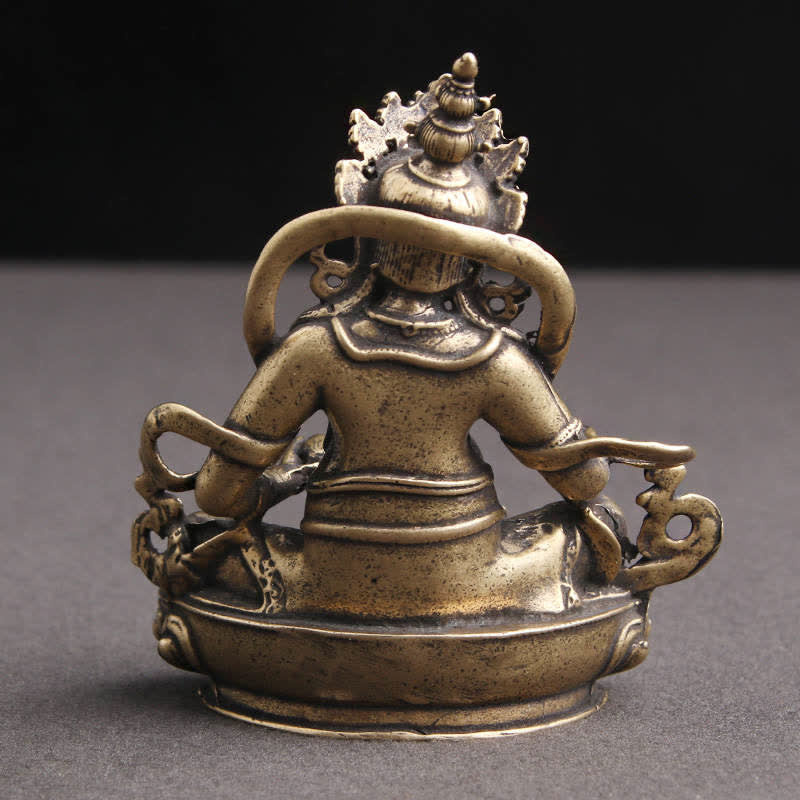 Buddha Stones Jambhala Bodhisattva Figurina Serenità Statua di Rame Decorazione
