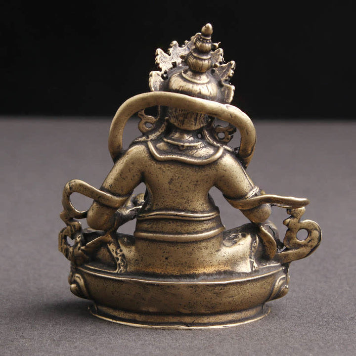 Buddha Stones Jambhala Bodhisattva Figurina Serenità Statua di Rame Decorazione