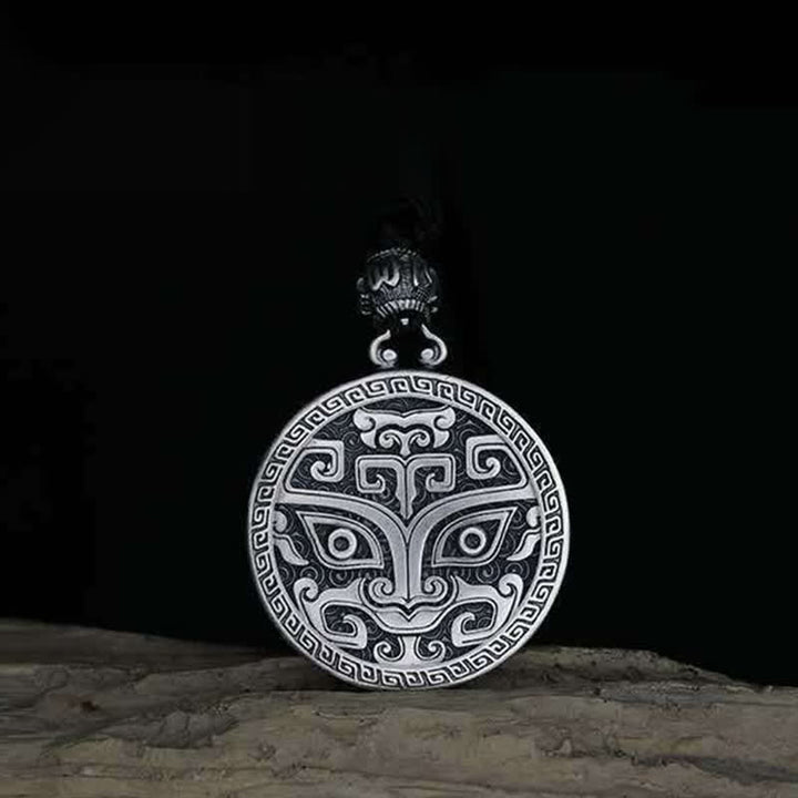 Collana con ciondolo di ricchezza Taotie, creatura mitologica FengShui fortunata