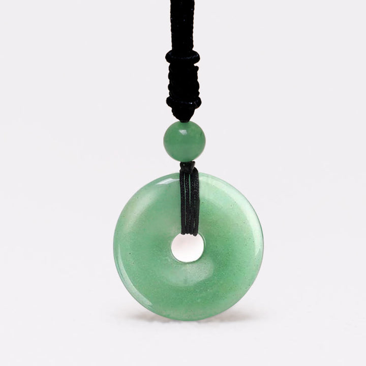 Collana con ciondolo moneta portafortuna Buddha Stones, cristallo curativo e pietre preziose