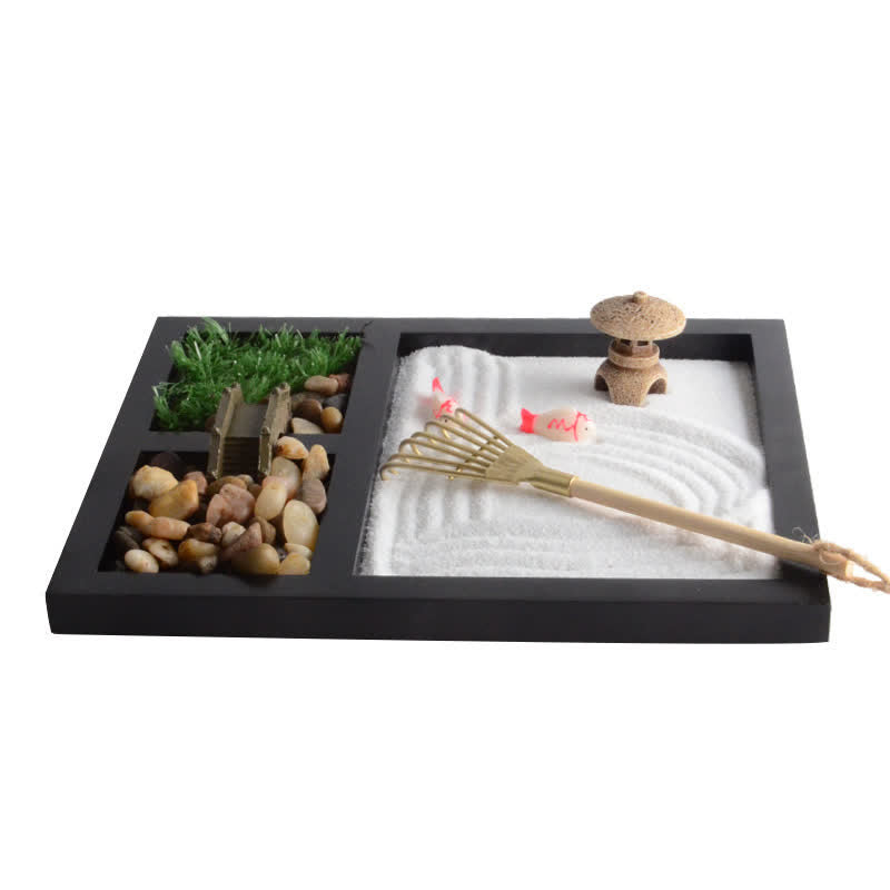Buddha Stones Koi Fish Piccolo ponte Calma Pace Meditazione Zen Decorazione del giardino - image 9