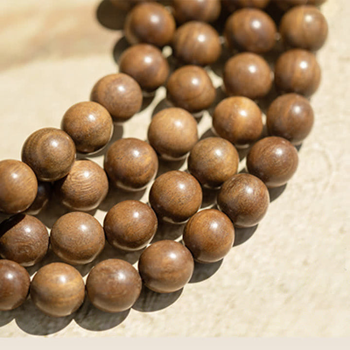 Braccialetto positivo Buddha Stones 108 Mala Beads Sandalo verde Bosso Lotus