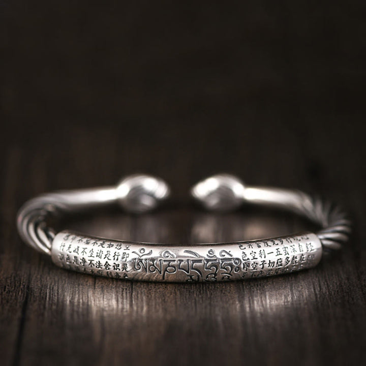 Braccialetto con polsino in Buddha Stones tibetana Om Mani Padme Hum Heart Sutra Purezza - image 6