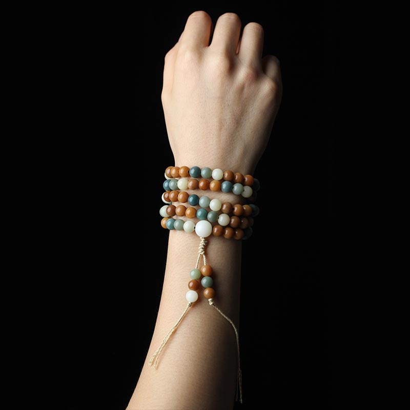 Braccialetto di saggezza di Mala Harmony Bodhi Seed Buddha Stones