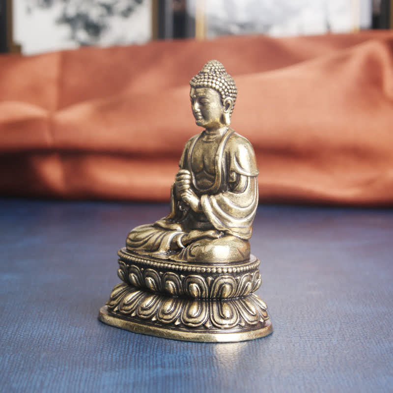 Decorazione della statua in rame della serenità del Buddha Tathagata - image 4