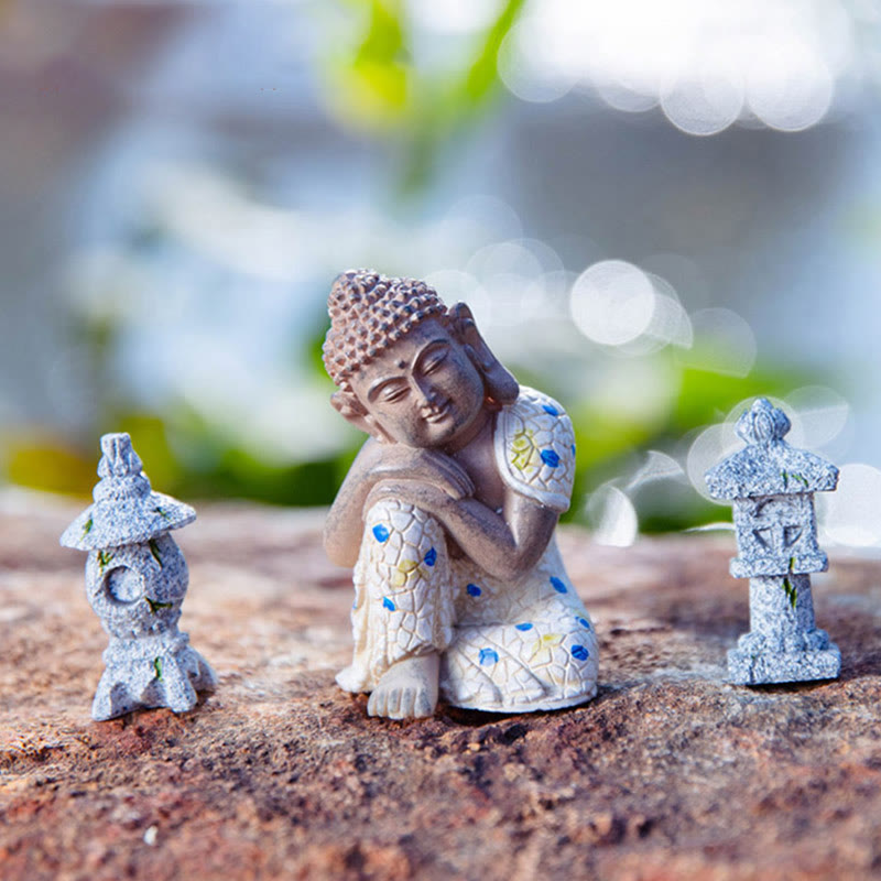 Statua in resina di Buddha Zen in meditazione, decorazione per la casa