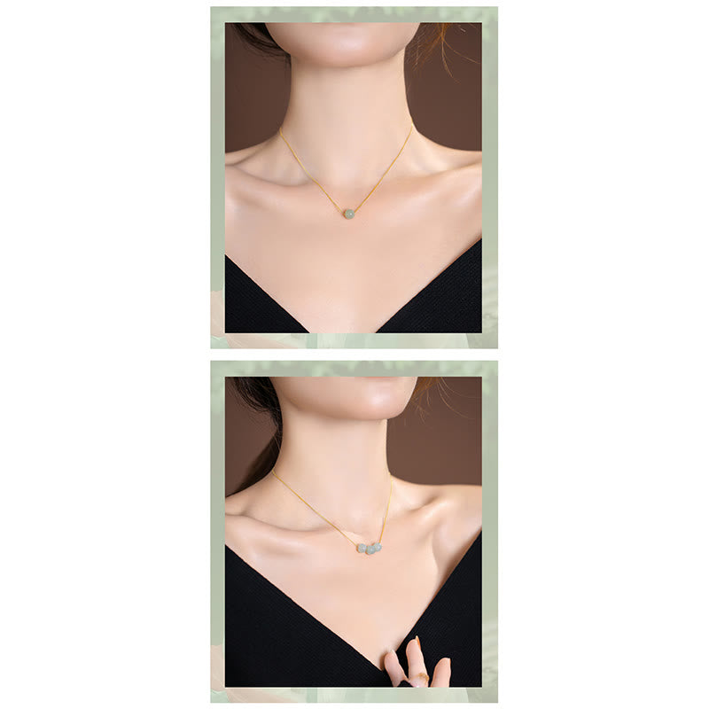 Collana con ciondolo a forma di farfalla Buddha che ride in giada ciano naturale Hetian Jade in argento sterling 925 - image 15