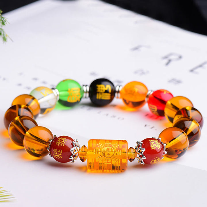 Bracciale Buddha Stones Natural Citrine Fortuna Felicità