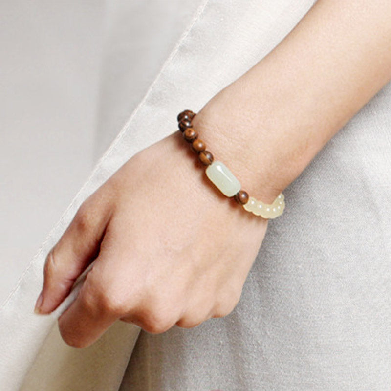 Bracciale Buddha Stones Jade Sandalwood Luck Abbondanza