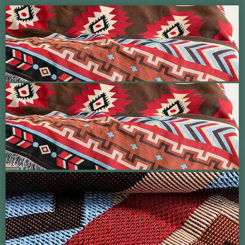 Coperta geometrica calda e confortevole per campeggio, casa, ufficio, letto