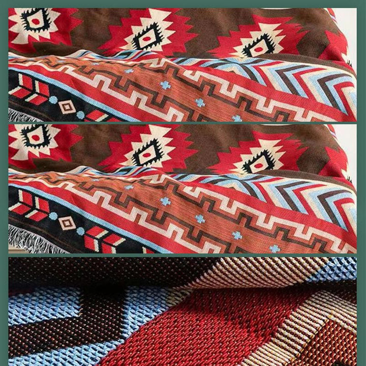 Coperta geometrica calda e confortevole per campeggio, casa, ufficio, letto