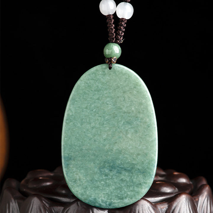Collana con ciondolo Buddha Stones Natural Jade Avalokitesvara Amuleto Ricchezza - image 8