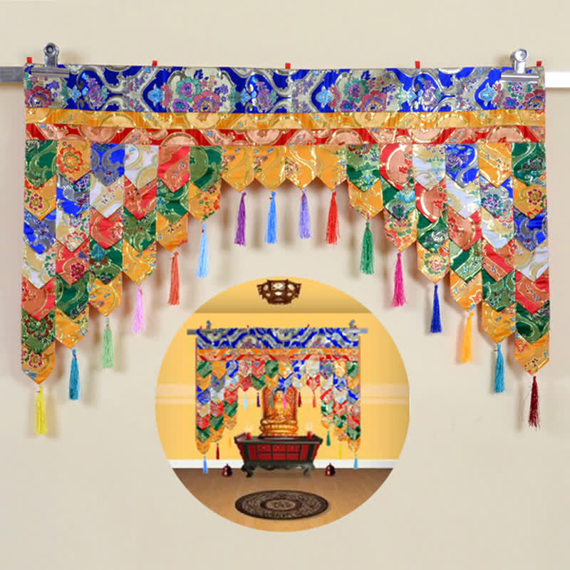Tenda tibetana a cinque colori, tenda da preghiera, tenda da meditazione, tenda di guarigione