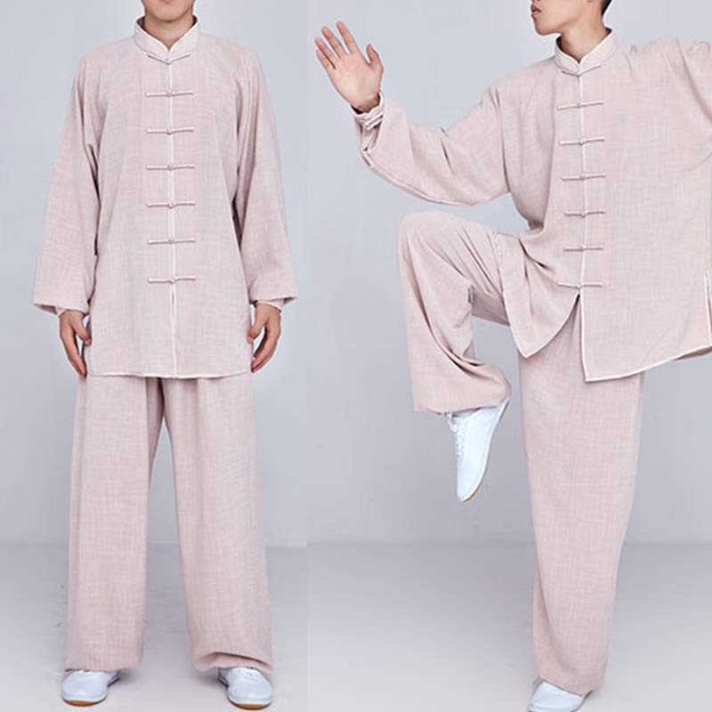 Buddha Stones Meditazione Zen Preghiera Spirituale Tai Chi Qigong Pratica Unisex Ricamo Abbigliamento Set - image 13
