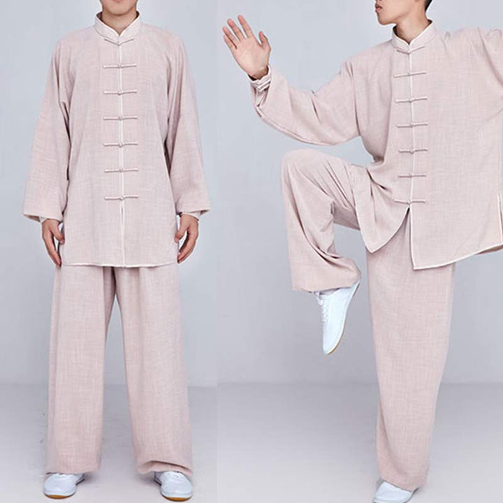 Buddha Stones Meditazione Zen Preghiera Spirituale Tai Chi Qigong Pratica Unisex Ricamo Abbigliamento Set - image 13
