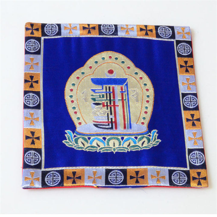 Tappetino da preghiera per altare Man-Bcu Kalachakra Meditazione curativa Tappetino Jacquard - Blu - image 12