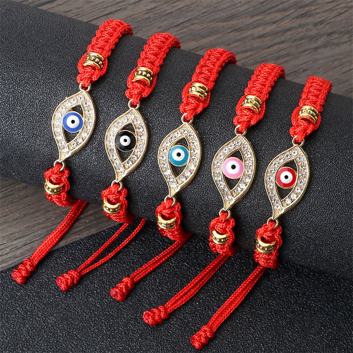 Braccialetto di corda Buddha Stones Evil Eye Keep Away Evil Spirits