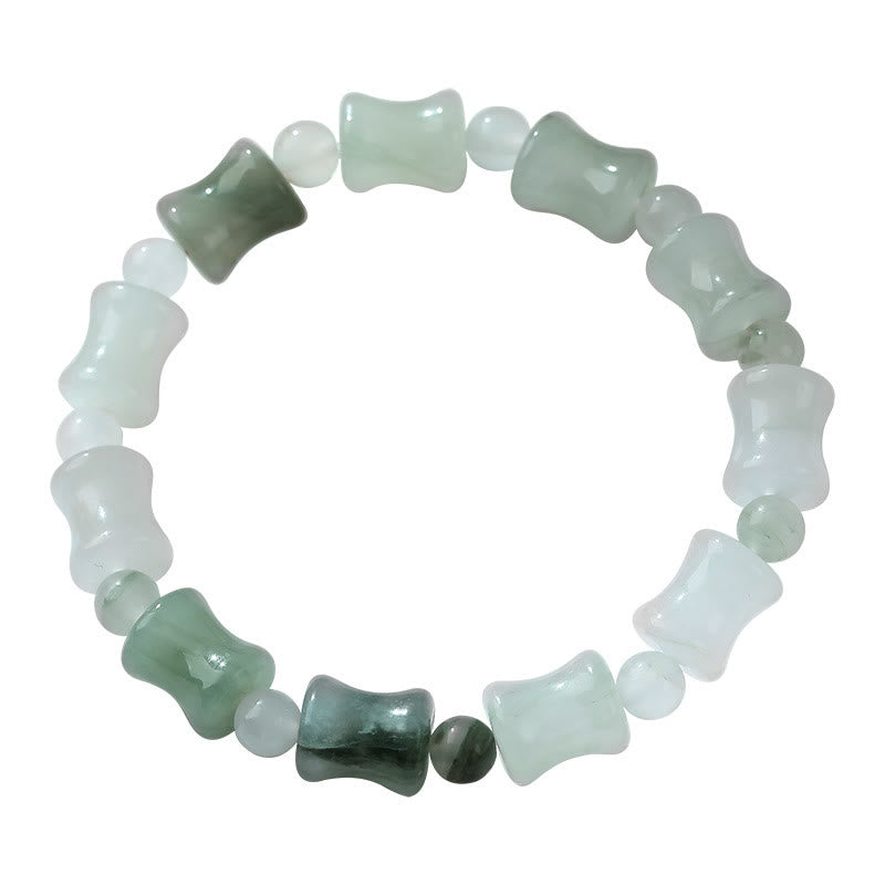 Braccialetto Buddha Stones Jade Coconut Shell Bamboo Pattern Abbondanza Fortuna
