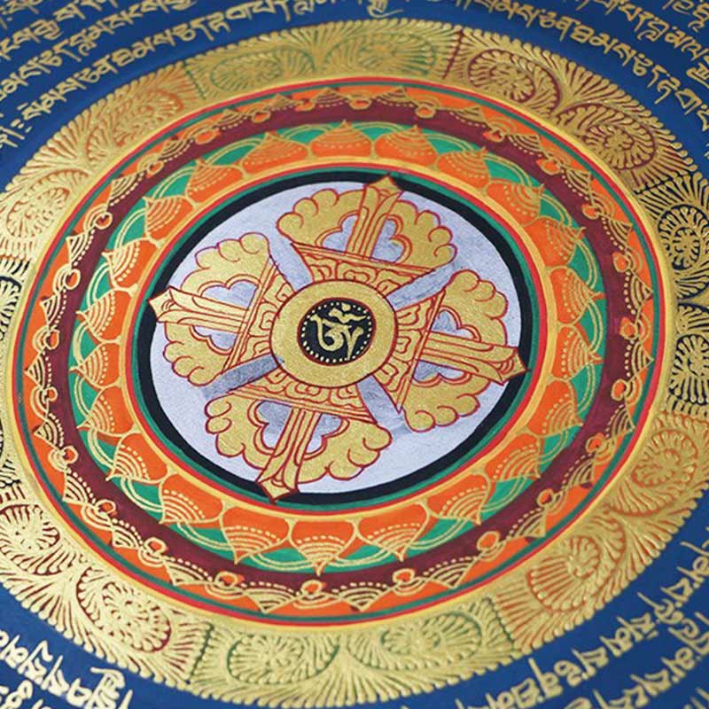 Dipinto Thangka tibetano fatto a mano, benedizione spirituale, scatola cieca, motivo a colori casuali