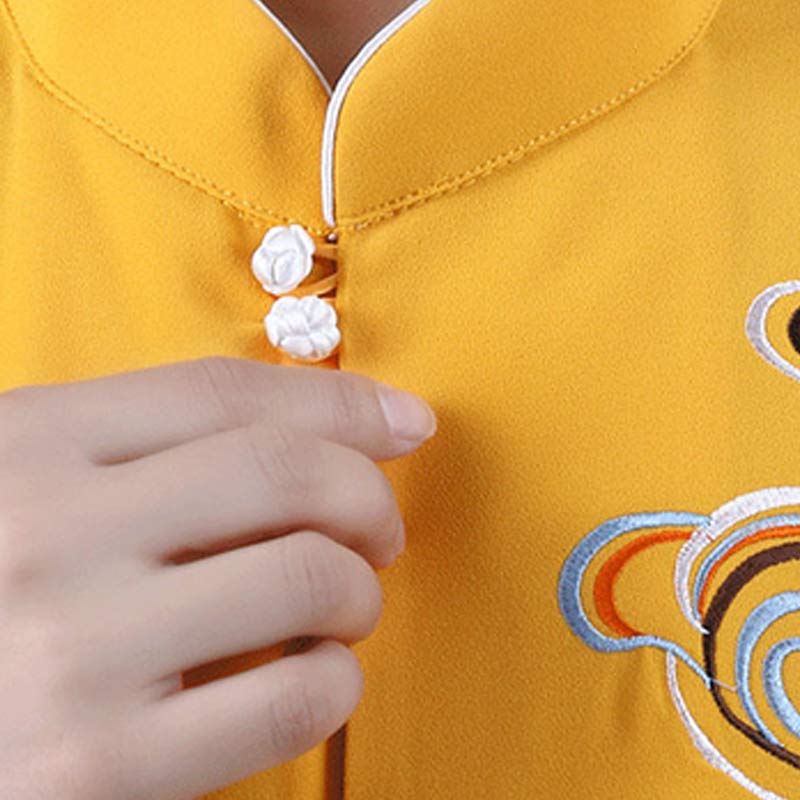 Buddha Stones Nuvole di buon auspicio Ricamo Meditazione Preghiera Spirituale Zen Tai Chi Qigong Pratica Set di abbigliamento unisex