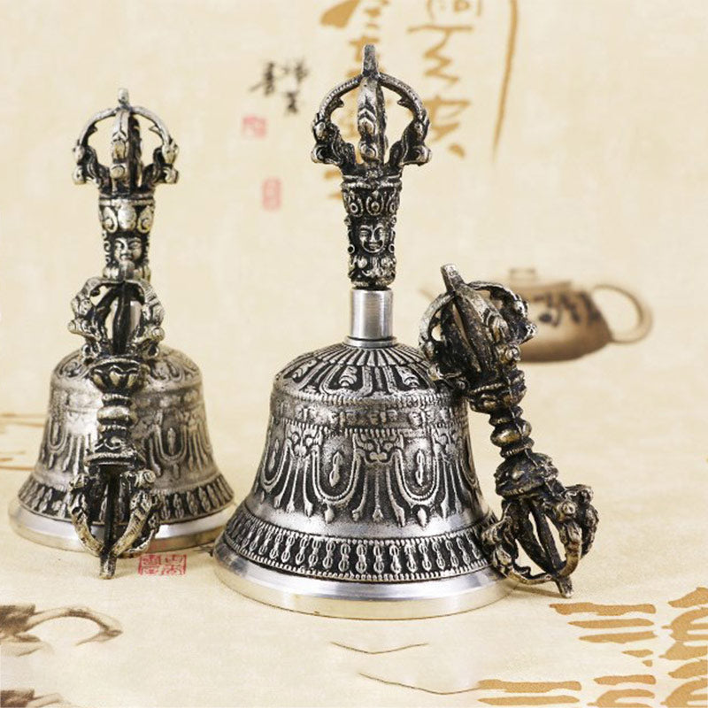 Set di campane per meditazione tibetane Buddha Stones e decorazioni in rame Vajra Dorje - image 23