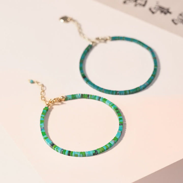 Bracciale a catena con perline turchesi e forza dell'amicizia