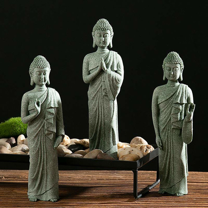 Buddha Stones Meditazione Tibetana Contemplazione Buddha Serenità Compassione Statua Figurina Decorazione