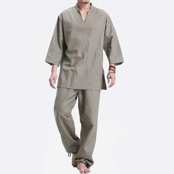 Buddha Stones Meditazione Preghiera Spirituale Zen Pratica Yoga Abbigliamento Uomo Set