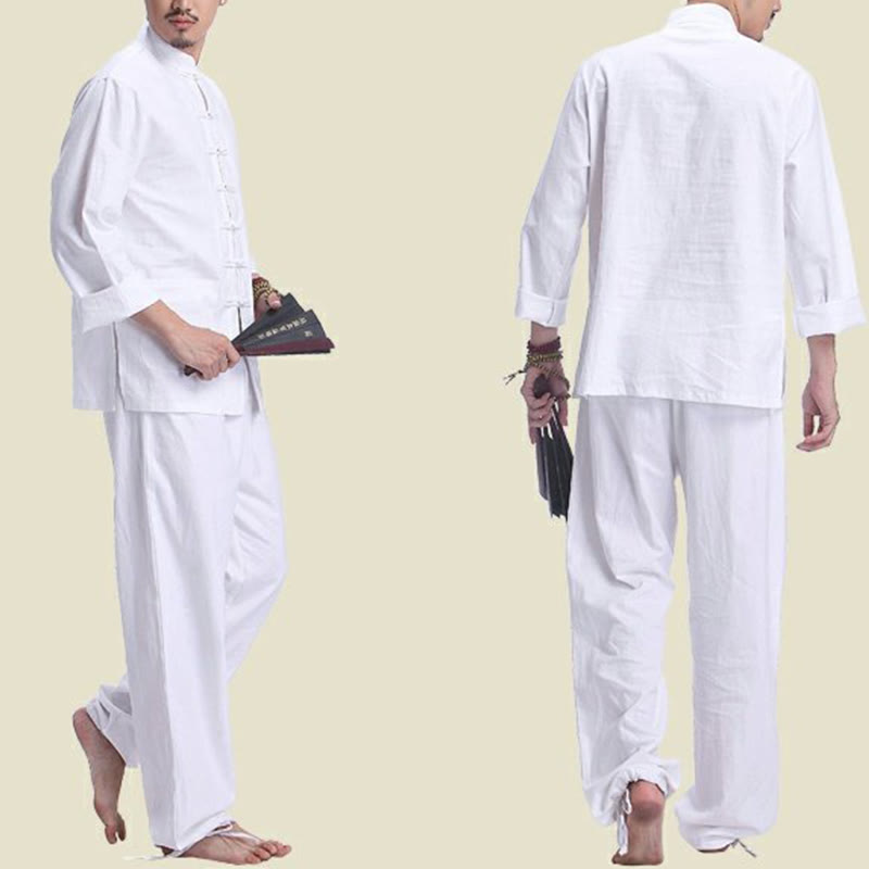 Buddha Stones, rana cinese, bottone, design, meditazione, preghiera, cotone, lino, spirituale, pratica zen, yoga, abbigliamento da uomo - image 10