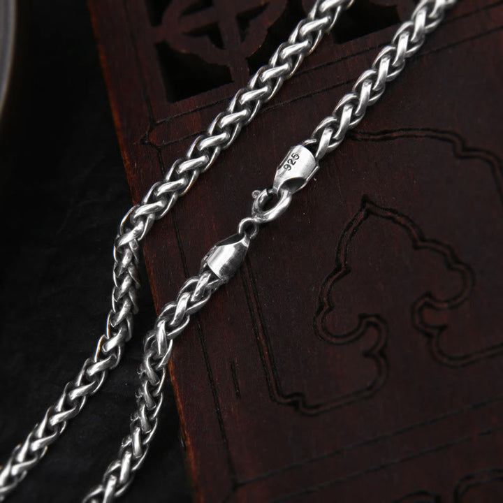 Collana con ciondolo a Buddha Stones in argento sterling 925 con doppio Dorje Vajra e forza spirituale