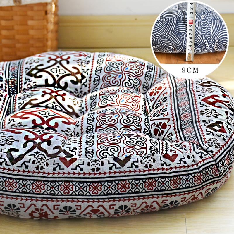 Cuscino per seduta da meditazione in cotone e lino, decorazione per la casa