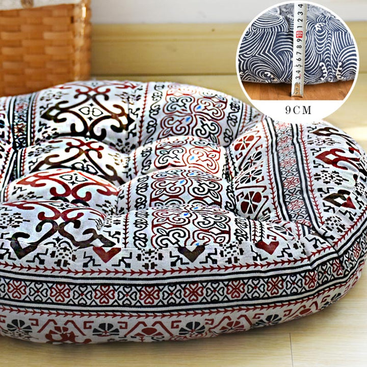 Cuscino per seduta da meditazione in cotone e lino, decorazione per la casa