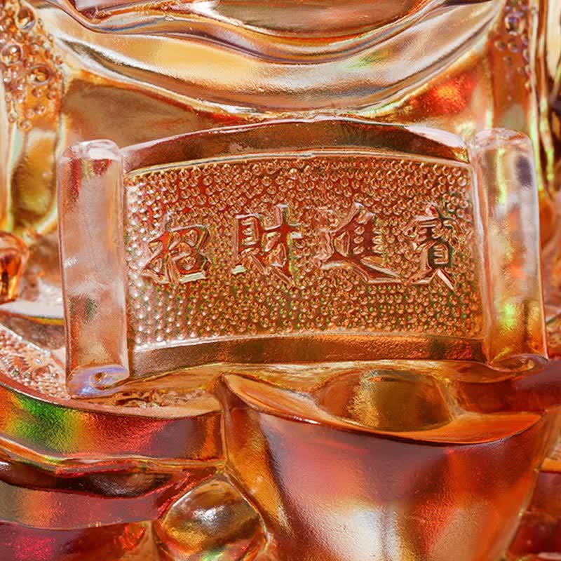 Rana Feng Shui fatta a mano in cristallo Liuli, pezzo d'arte, ricchezza, decorazione per la casa e l'ufficio - image 16