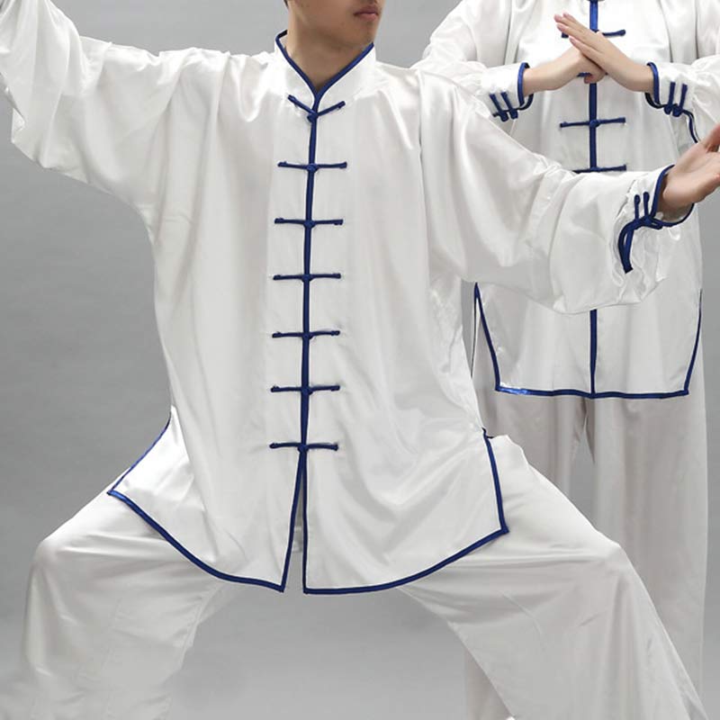 Buddha Stones Modello semplice Meditazione Preghiera Spirituale Zen Tai Chi Qigong Pratica Set di abbigliamento unisex - image 2