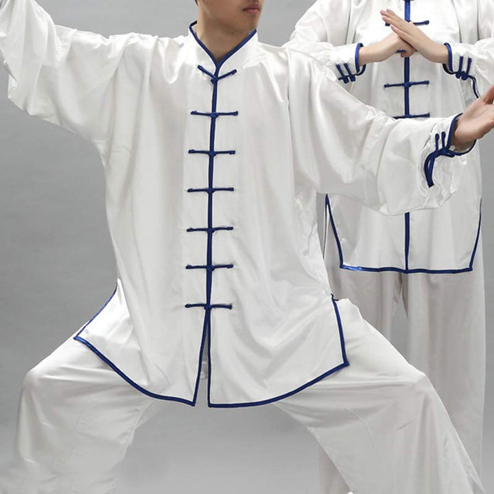 Buddha Stones Modello semplice Meditazione Preghiera Spirituale Zen Tai Chi Qigong Pratica Set di abbigliamento unisex - image 2