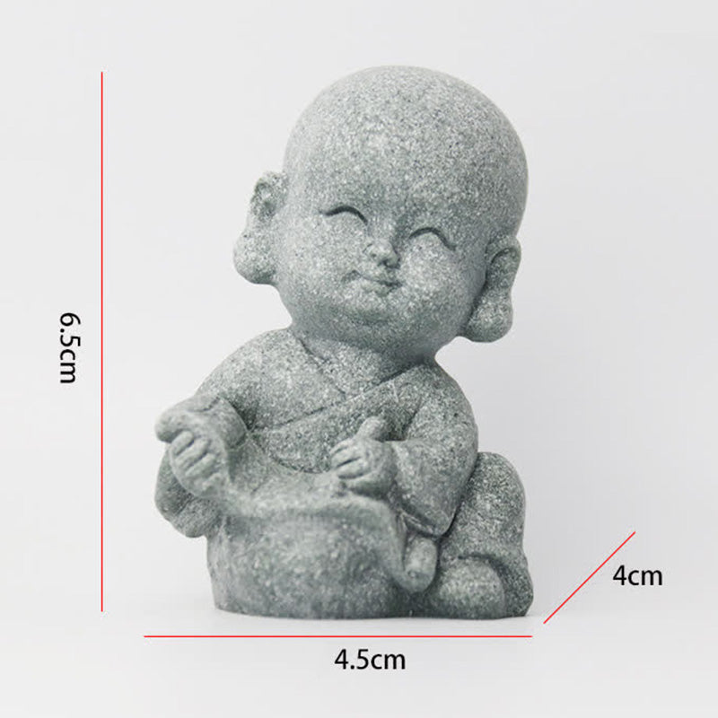 Buddha Stones Meditazione Preghiera Monaco Statua del Buddha Serenità Decorazione della casa - image 10