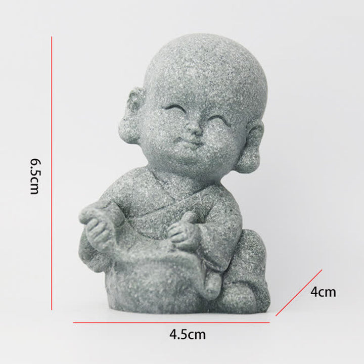 Buddha Stones Meditazione Preghiera Monaco Statua del Buddha Serenità Decorazione della casa