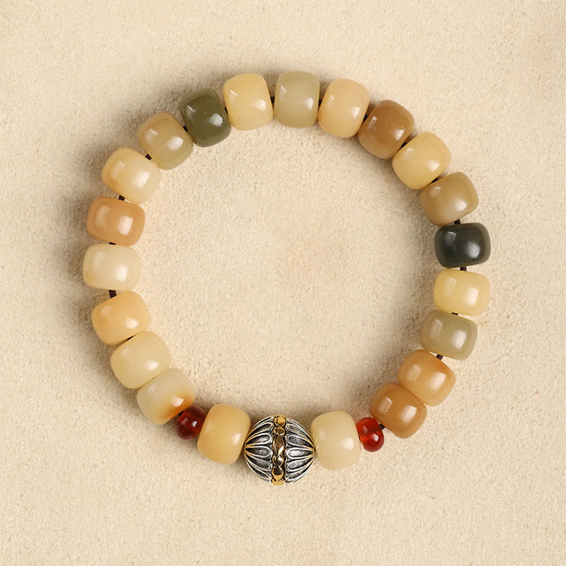 Buddha Stones Semi di Bodhi naturali Il Signore della Foresta dei Cadaveri Om Mani Padme Hum Braccialetto della Saggezza
