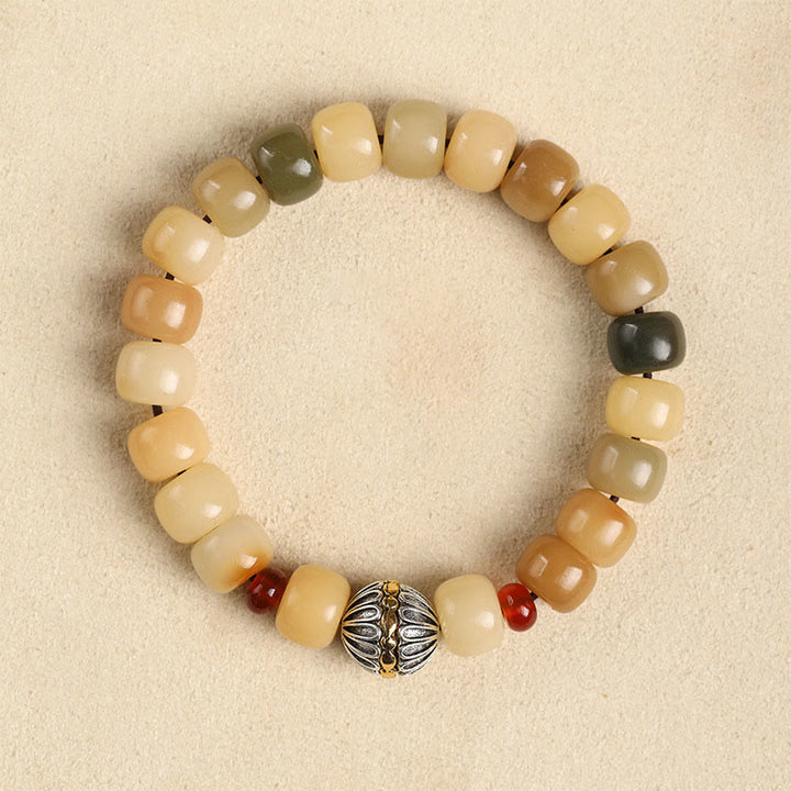 Buddha Stones Semi di Bodhi naturali Il Signore della Foresta dei Cadaveri Om Mani Padme Hum Braccialetto della Saggezza