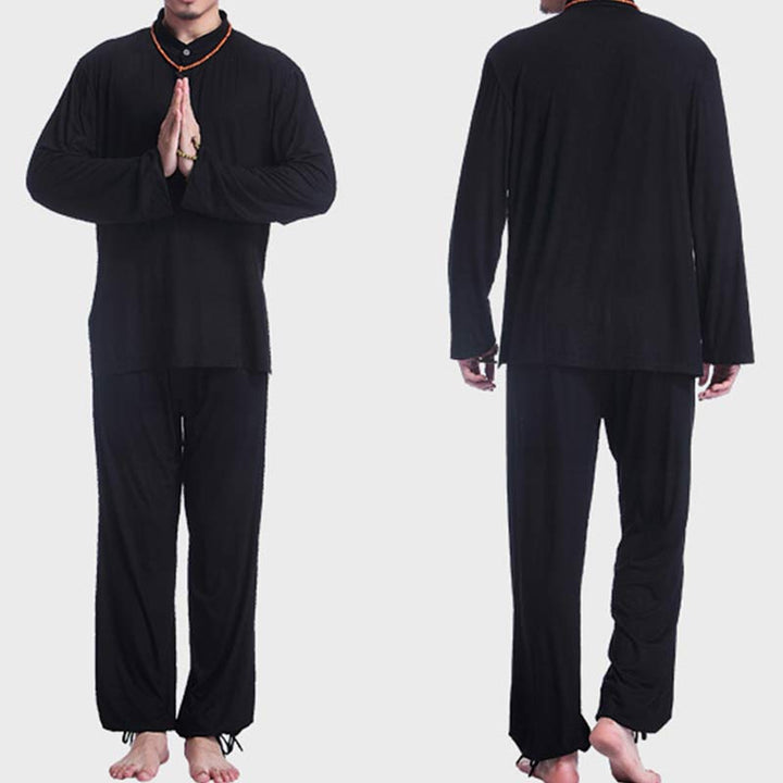 Buddha Stones Meditazione Preghiera Spirituale Zen Tai Chi Pratica Yoga Abbigliamento Uomo Set - image 19